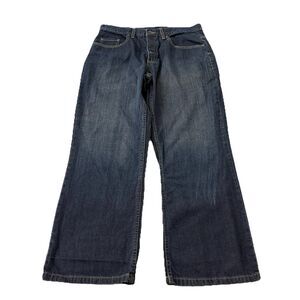 Anchor Blue Jeans Mens 34 X 30 Blue Dark Wash Baggy Loose Relaxed Grunge Skater